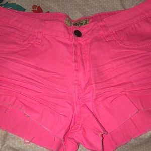 Hot pink shorts
